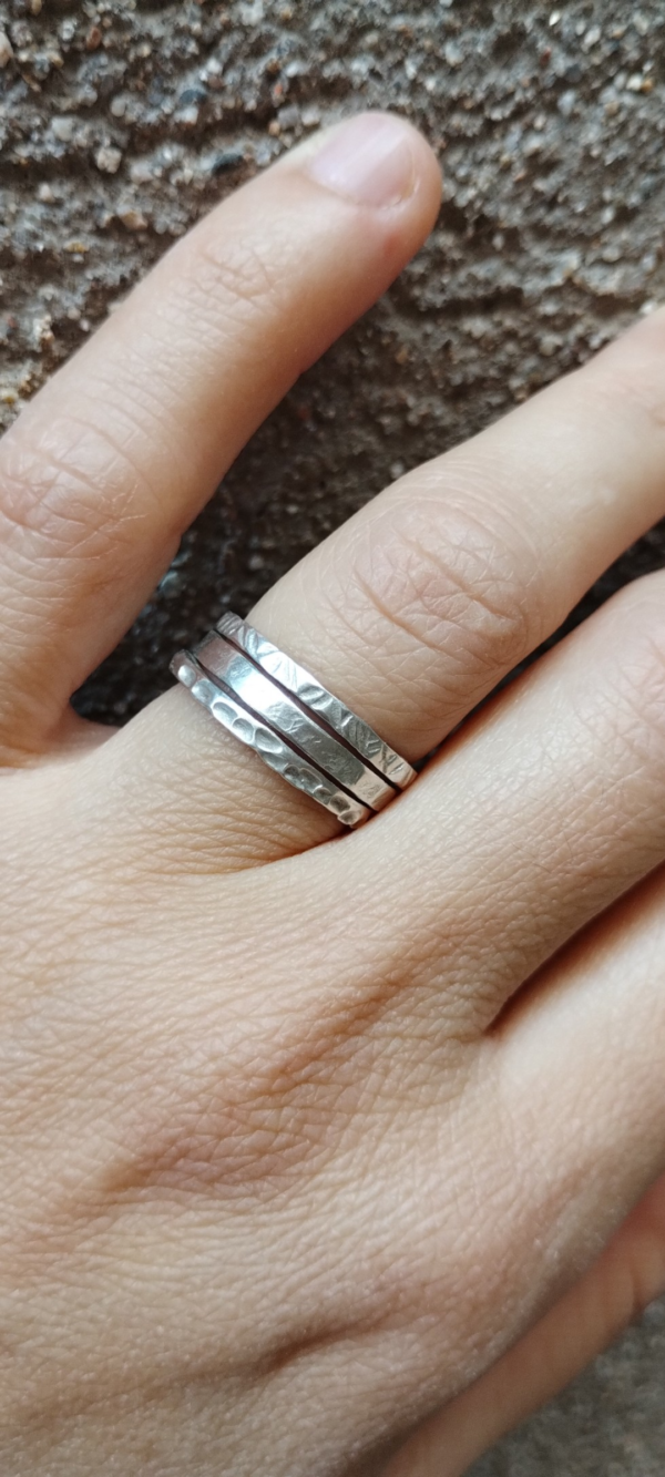 tres anells de plata textures combinables