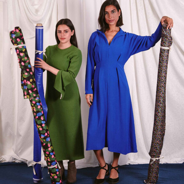Vestit midi Lirio negre/blau el?ctric - Imatge 7