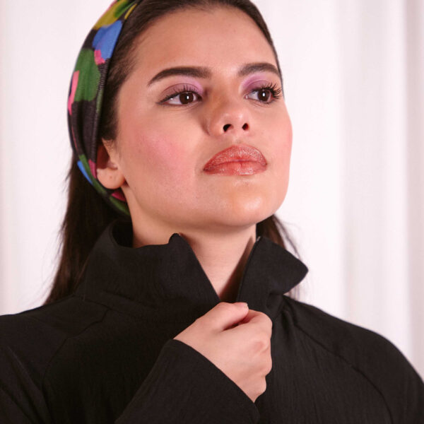 Vestit midi Lirio negre/blau el?ctric - Imatge 3