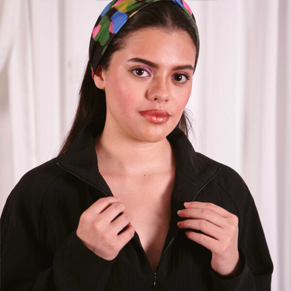 Vestit midi Lirio negre/blau el?ctric - Imatge 4