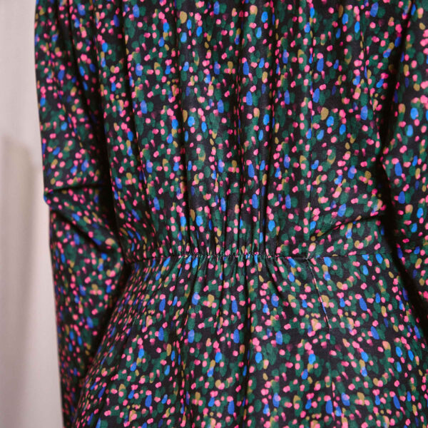 Vestit midi Lirio negre/blau el?ctric - Imatge 5