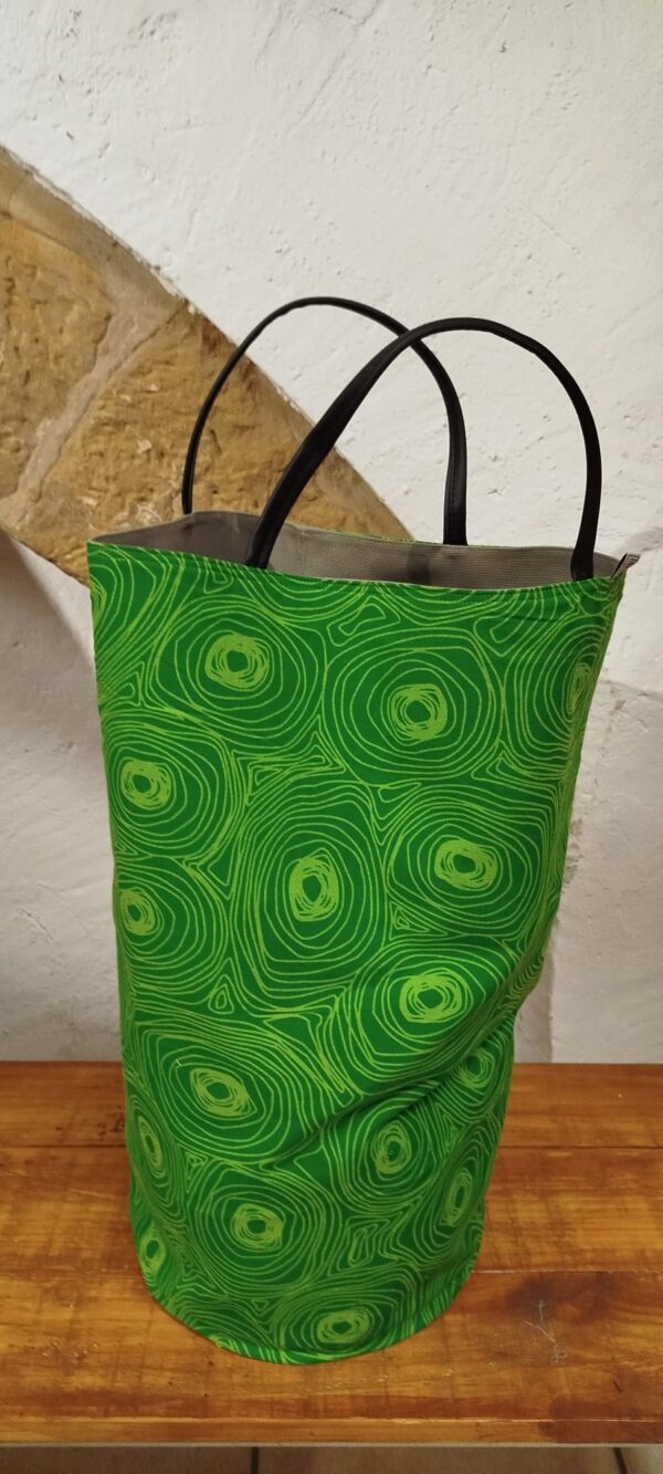 Contenidor de tela reutilitzada de verd espiral -UPCYCLED CARTAES