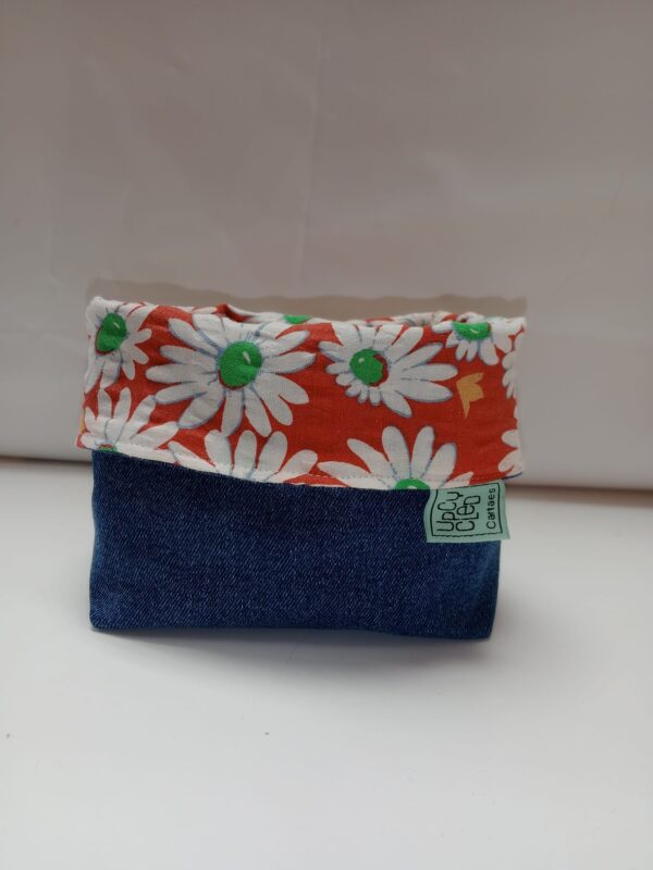 Contenedor de tela reutilizada reversible -UPCYCLED CARTAES