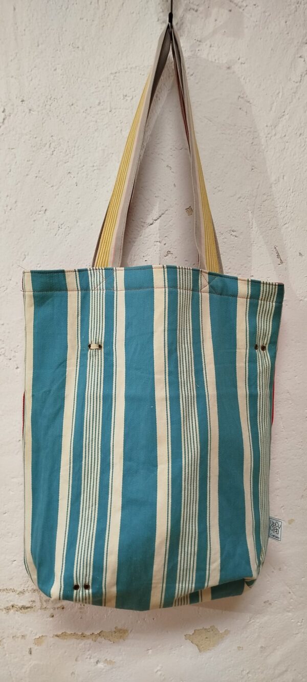 Bossa Tote Bag de tela reutilitzada "col·lecció tela de matalàs" -UPCYCLED CARTAES - Imatge 2