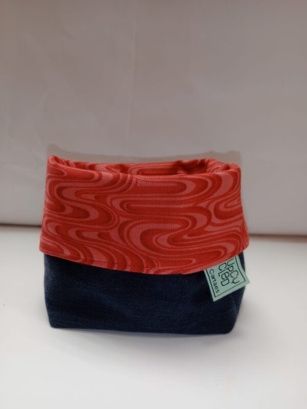 Contenedor de tela reutilizada reversible -UPCYCLED CARTAES