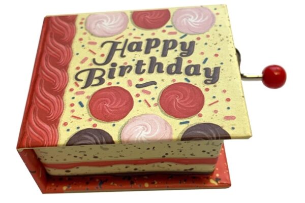 Caixeta musical "happy birthday"
