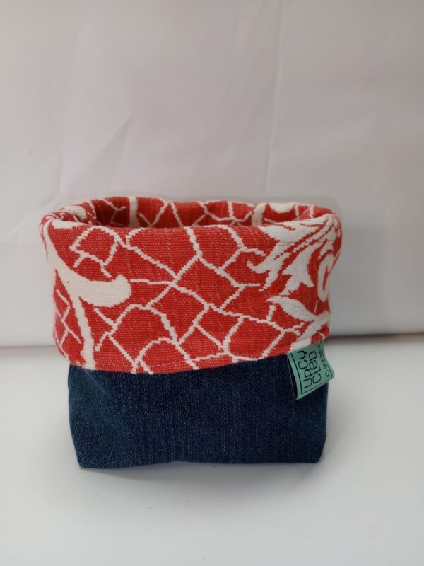 Contenedor de tela reutilizada reversible -UPCYCLED CARTAES