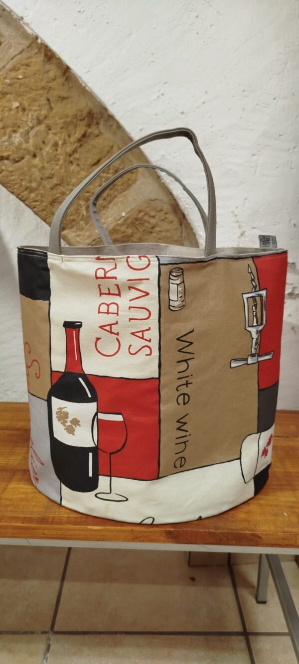 Cistella de tela reutilitzada -UPCYCLED CARTAES-