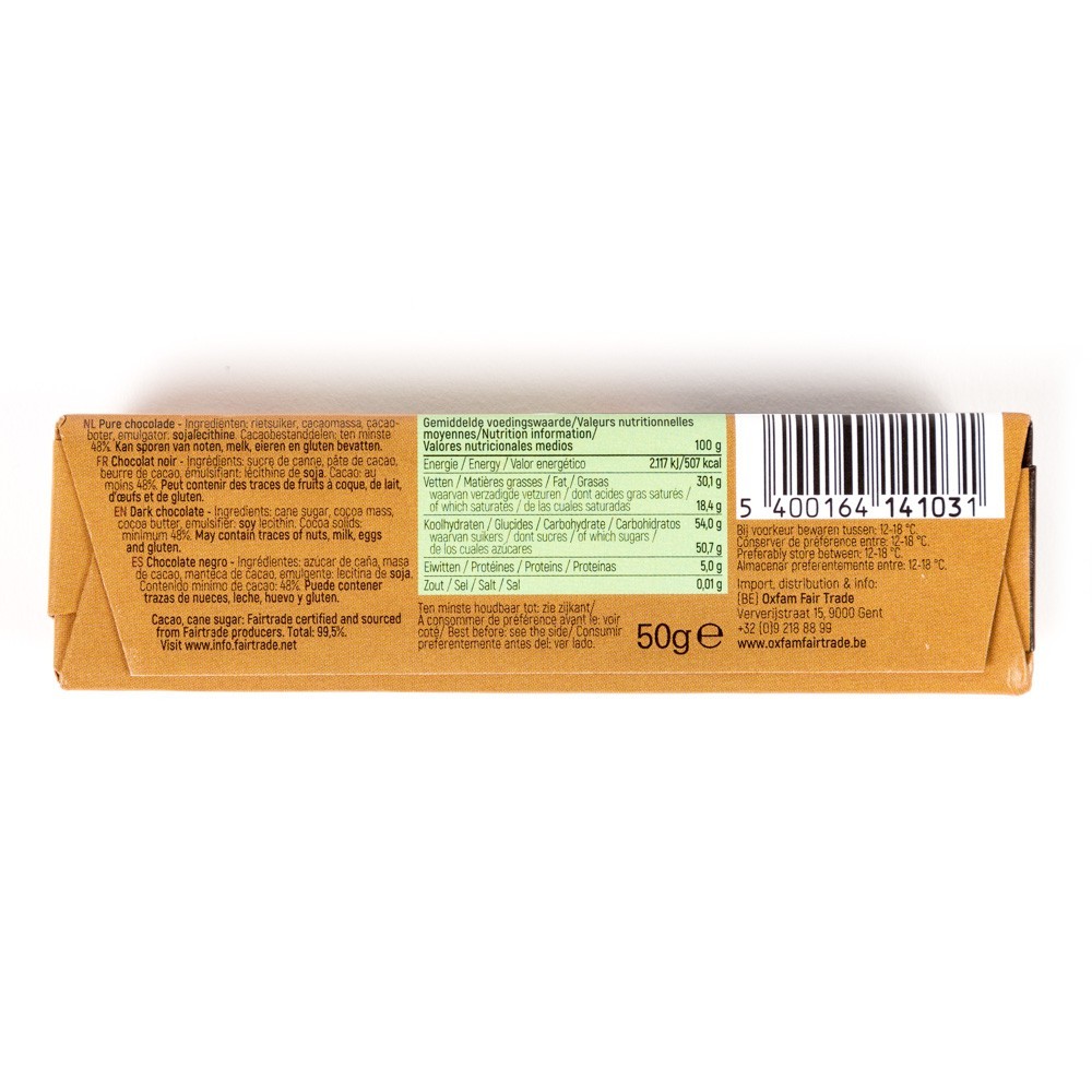 Xocolatina Fondant 50gr Oxfam 48% cacau 2 chocolatina-fondant-2-oxfam-oikocredit