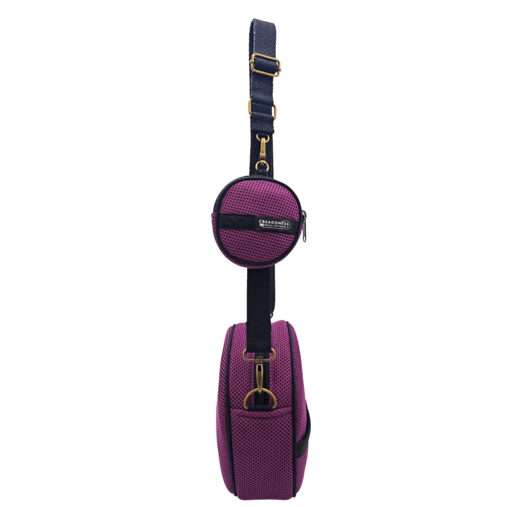 Bossa Circular amb Moneder Full Violeta 2 Bossa Circular amb Moneder Full Violeta - Imatge 2