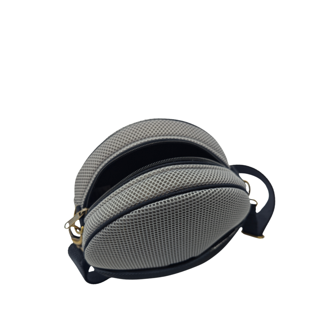 Bossa Circular amb Moneder Full Gris 4 Bossa Circular amb Moneder Full Gris - Imatge 4