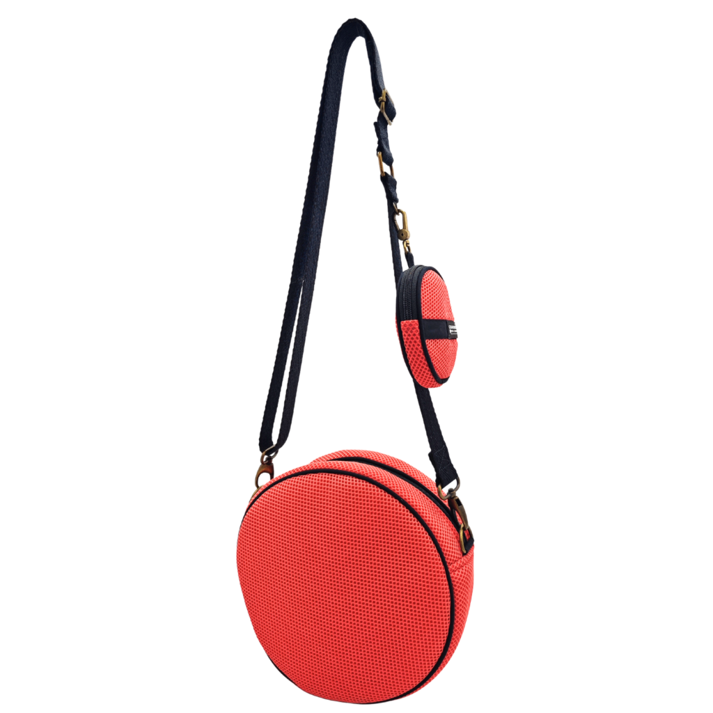 Bossa Circular amb Moneder Full Salmó 3 Bossa Circular amb Moneder Full Salmó - Imatge 3