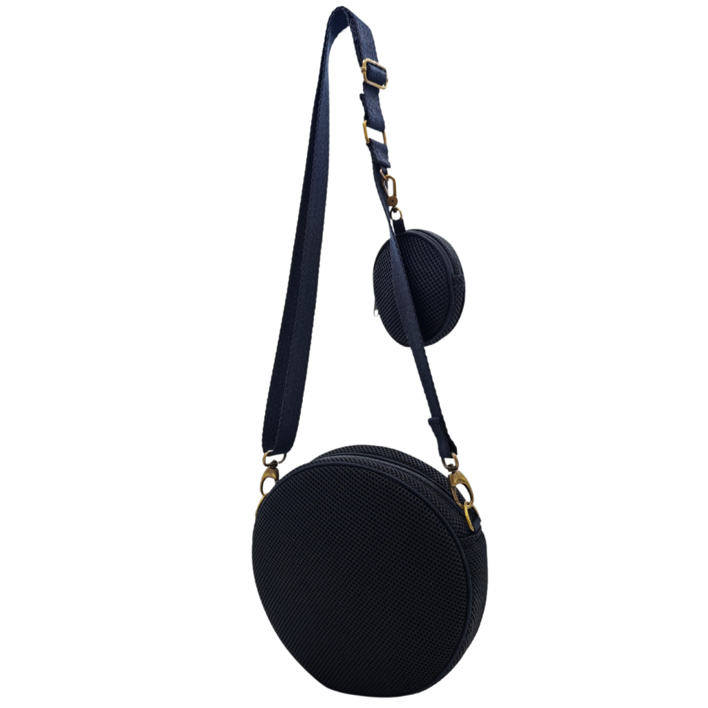 Bossa Circular amb Moneder Full Negre 3 Bossa Circular amb Moneder Full Negre - Imatge 3