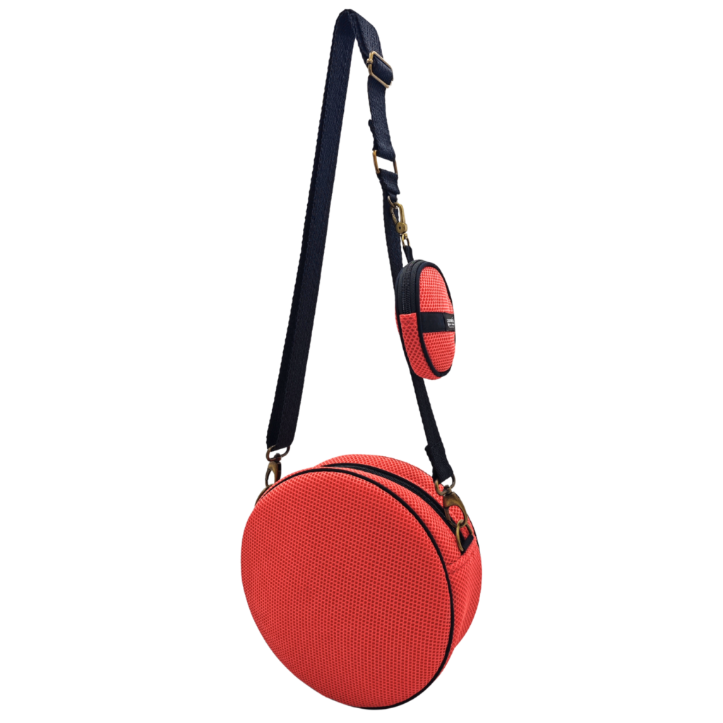 Bossa Circular amb Moneder Salmó-Negre 3 Bossa Circular amb Moneder Salmó-Negre - Imatge 3