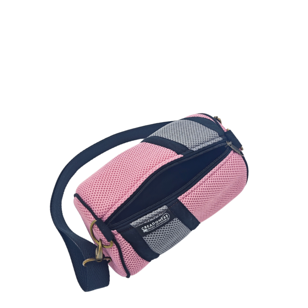 Mini Bossa amb Moneder Rosa-Gris 4 Mini Bossa amb Moneder Rosa-Gris - Imatge 4