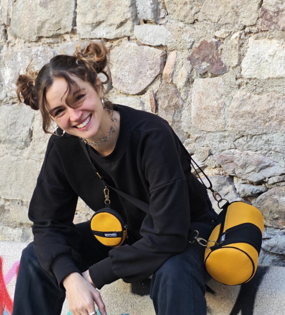 Mini Bolso amb Moneder Groc-Negre 1 Mini Bolso amb Moneder Groc-Negre