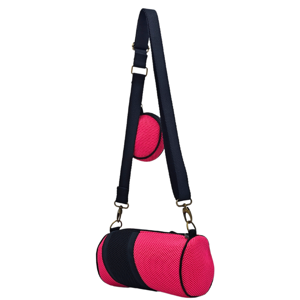 Mini Bossa amb Moneder Fúcsia-Negre 3 Mini Bossa amb Moneder Fúcsia-Negre - Imatge 3
