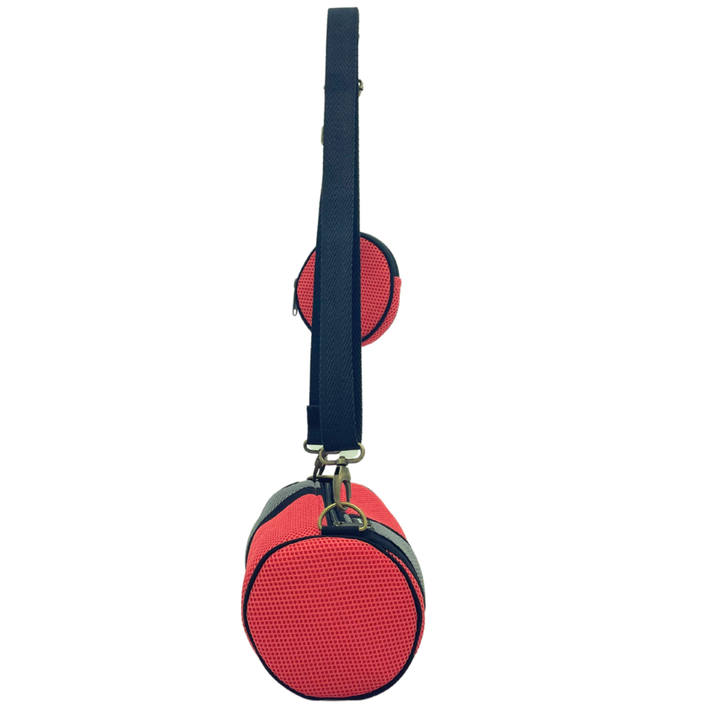 Mini Bossa amb Moneder Salmó-Gris 2 Mini Bossa amb Moneder Salmó-Gris - Imatge 2