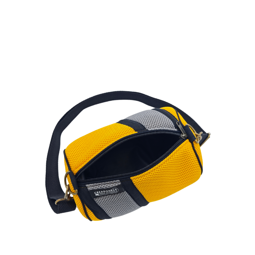 Mini Bossa amb Moneder Groc-Gris. 4 Mini Bossa amb Moneder Groc-Gris. - Imatge 4